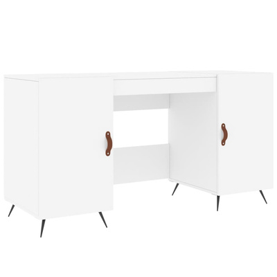 vidaXL Biurko, białe, 140x50x75 cm, materiał drewnopochodny wariant 5