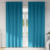 Firany blackout z kółkami 2 pcs Turkusowy 260 x 140 cm