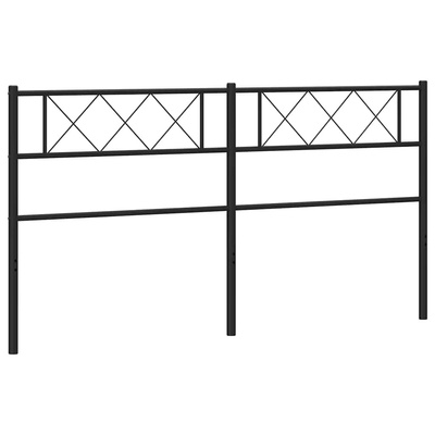 Metalowe wymienne wezgłowie, czarne, 200 cm