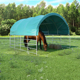 Namiot dla bydła, PVC, 3,7 x 3,7 m, zielony