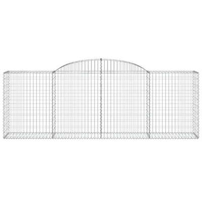 Kosze gabionowe, 17 szt, 300x50x100/120cm, galwanizowane żelazo