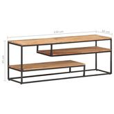 vidaXL Szafka pod TV, 130 x 30 x 45 cm, lite drewno akacjowe