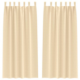 Firany blackout z kółkami 2 pcs Kremowy 225 x 140 cm Poliester