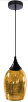 Lampa wisząca złoto-czarna szklany lustrzany klosz Marina Candellux 31-58003