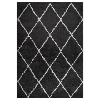 vidaXL Dywan shaggy z wysokim runem, kremowo-antracytowy, 160x230 cm