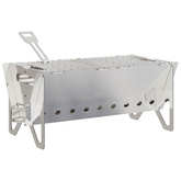 Ognisko Campingowe 42 x 22 x 18 cm Stal nierdzewna srebrny