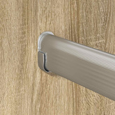 Drążek do szafy 12 pcs Srebrny 316 x 15 x 29 mm Stop Aluminium