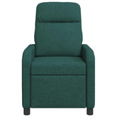 Fotel recliner Ciemnozielony tkanina