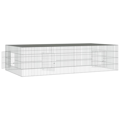 Klatka dla królika, 2 panele, 220x110x55 cm, żelazo