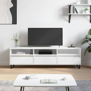 vidaXL Szafka pod TV, biała, 150x30x44,5 cm, materiał drewnopochodny wariant 7