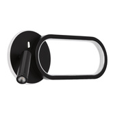 MONET lampa kinkiet owal czarny 13W LED 3000K, 4000K, 6000K klosz biały 22-35691