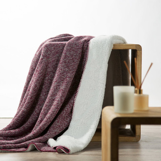 Koc Panda bordowy 150x200