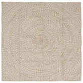 Dywany pokojowe Naturalne i białe 120 x 120 cm Juta