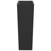 Donica z pojemnikiem wewnętrznym, antracyt, 12/44 L, rattan PP