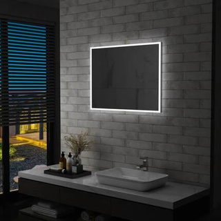 Ścienne lustro łazienkowe z LED, 80 x 60 cm vidaXL