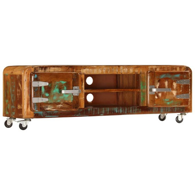 vidaXL Szafka pod TV, 120x30x36 cm, lite drewno odzyskane
