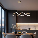SNELLO lampa wisząca złoty 32W LED 3000, 4500, 6500K kryształki bezbarwne