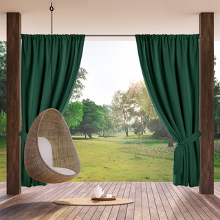 Zasłona Garden ciemnozielona 155x200