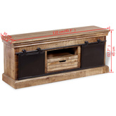 vidaXL Szafka pod TV, drewno mango, przesuwane drzwiczki, 110x30x45 cm