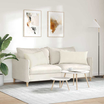 Poduszki na sofę 2 pcs Kremowy 80 x 40 cm Tkanina sztruksowa