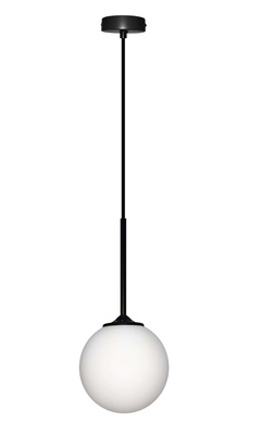 LAMPA WISZACA GLASGOW I LEDEA 50101282 E27 40W METAL, SZKŁO CZARNY