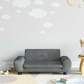 vidaXL Sofa dla dzieci, ciemnoszara, 70x45x33 cm, aksamit
