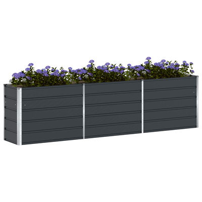 Donica Antracyt 290 x 50 x 75 cm Stal Galwanizowana