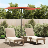 Parasol ogrodowy na aluminiowym słupku, 180x110 cm, terakota