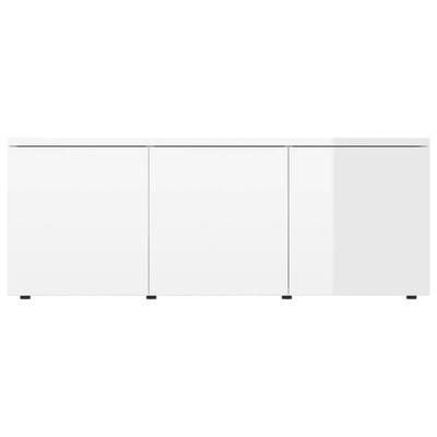 vidaXL Szafka pod TV, biała, wysoki połysk, 80x34x30 cm
