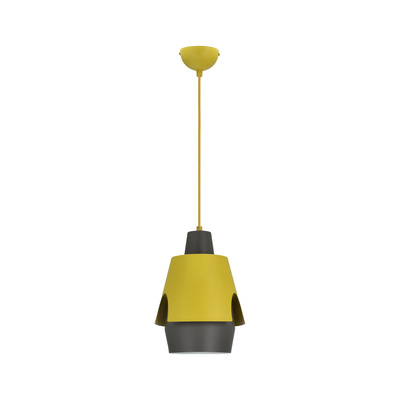 Lampa wisząca żółta/szara E27 Falun Ledea 50101149