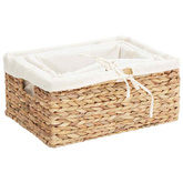 Kosze do przechowywania 3 pcs Naturalny Hiacynt wodny