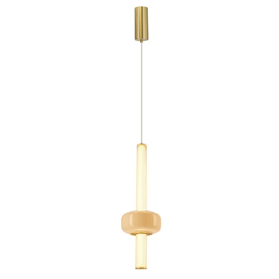 Lampa wisząca Puras D ze szklaną ozdobą pojedyncza LED 15W 3000K do sypialni i salonu