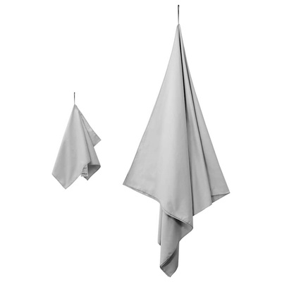 Zestaw Ręczników Sportowych 2 pcs Szary tkanina
