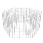 Podwyższona donica gabionowa, sześciokąta, 100 x 90 x 50 cm