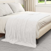 Koce narzutowe 6 pcs Biały 200 x 150 cm Polar