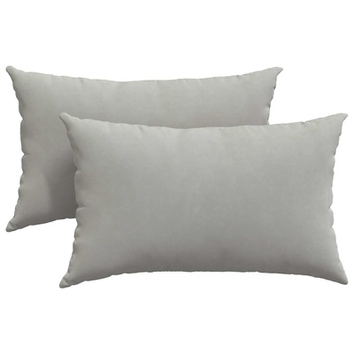 Poduszki na sofę 2 pcs Jasnoszary 50 x 30 cm tkanina