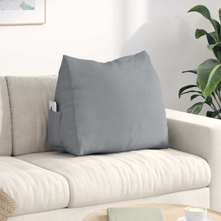Poduszka na plecy Jasnoszary 60 x 20 x 50 cm tkanina