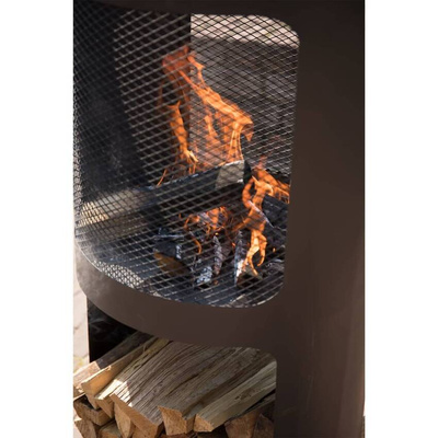 RedFire Palenisko Buffalo, 44 x 90 cm, stal, matowy czarny