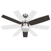 vidaXL Wentylator sufitowy z lampą i pilotem, 108 cm, ciemnobrązowy