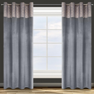 Zasłona Agnes grafitowa 140x250