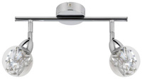 Lampa sufitowa Bolo spot ze szklanymi kloszami regulowana 2-punktowa LED do salonu