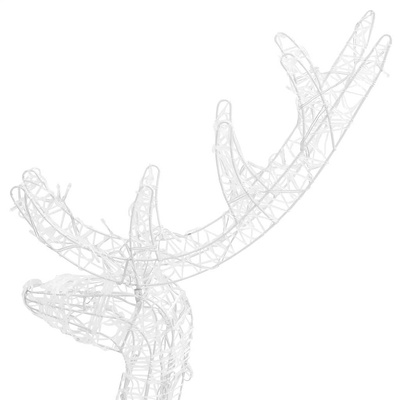 Akrylowe renifery ozdobne, 2 szt., 128 cm, kolorowe