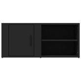 vidaXL Szafka pod TV, czarna, 80x31,5x36 cm, materiał drewnopochodny
