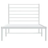 Metalowa rama łóżka z wezgłowiem, biała, 90x200 cm model standard