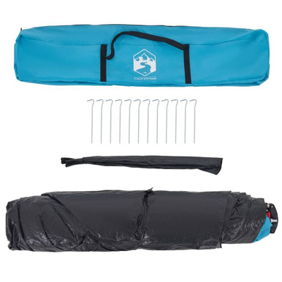 vidaXL Namiot rodzinny, kabinowy, 4-os, niebieski, szybkie rozkładanie