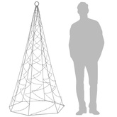 vidaXL Choinka do montażu na maszcie, 200 ciepłych białych LED, 180 cm