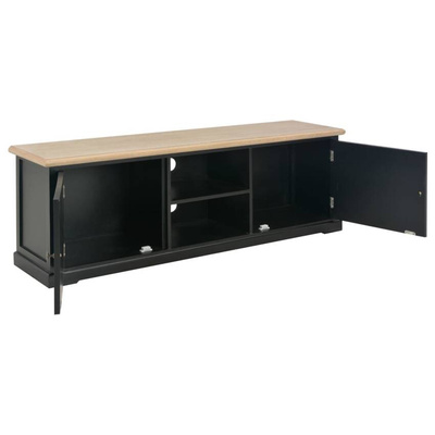 vidaXL Szafka pod TV, czarna, 120 x 30 x 40 cm, drewniana