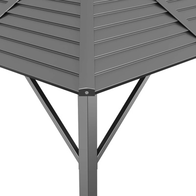 vidaXL Altana z zadaszeniem, 3x3 m, antracytowa