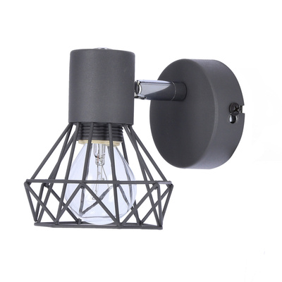 Kinkiet szary druciany pojedynczy 1X40W E14 Verve 91-60969