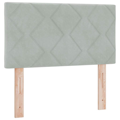 Zagłówek Jasnoszary 80 cm Aksamit